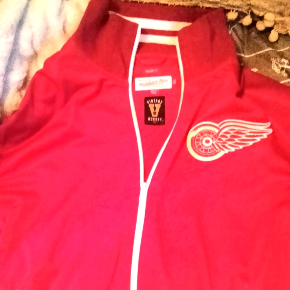Mitchell and Ness Vintage Red Wings Jacket